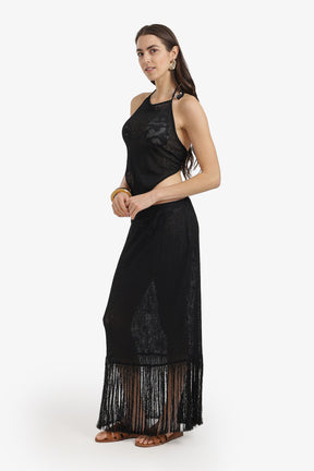 Fringe-Trim Beach Set