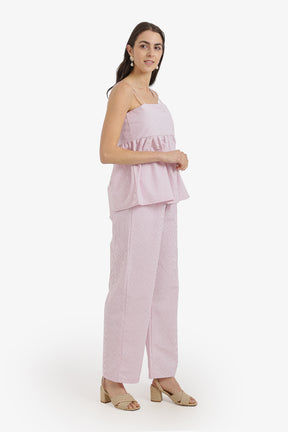 Striped Embellished Beach Set