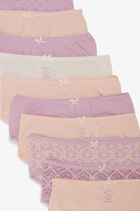Pack of 10 Colored Brief Panties