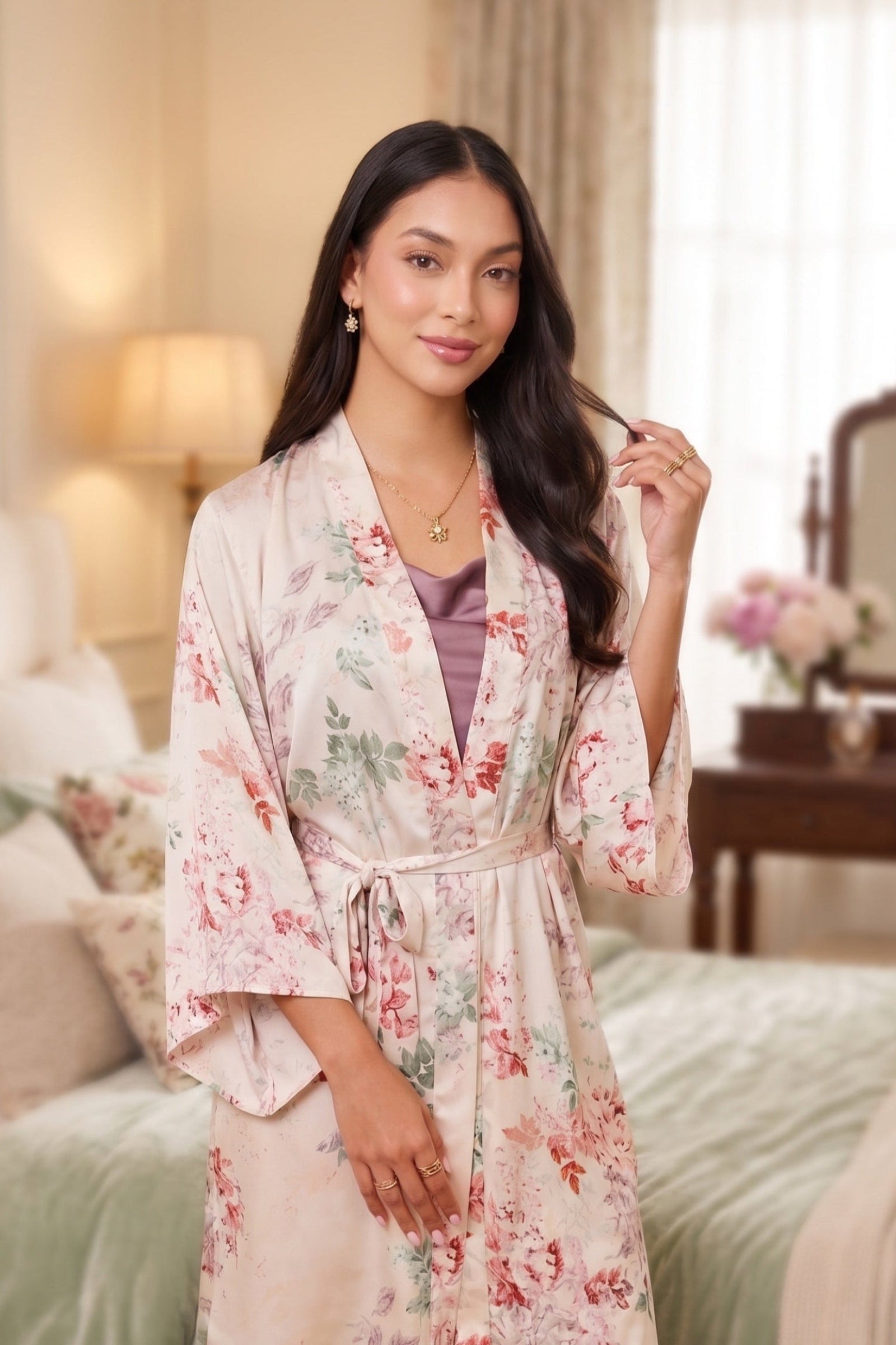 Floral Self-Tie Robe