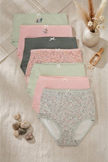Pack of 7 Colored Full Brief Panties