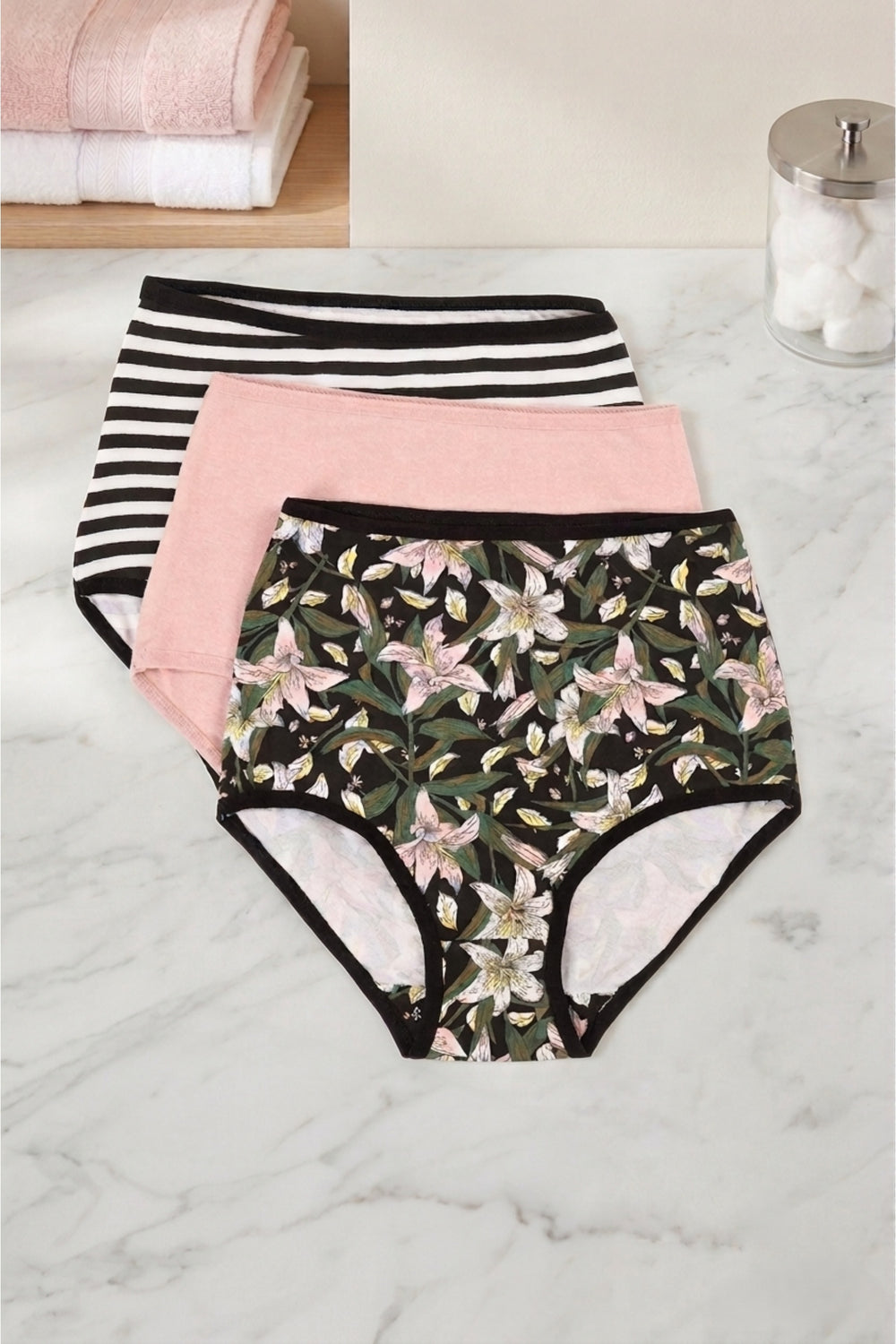 Pack of 3 Colored Full Brief