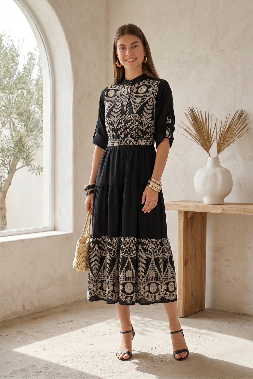 Embroidered Relaxed Dress
