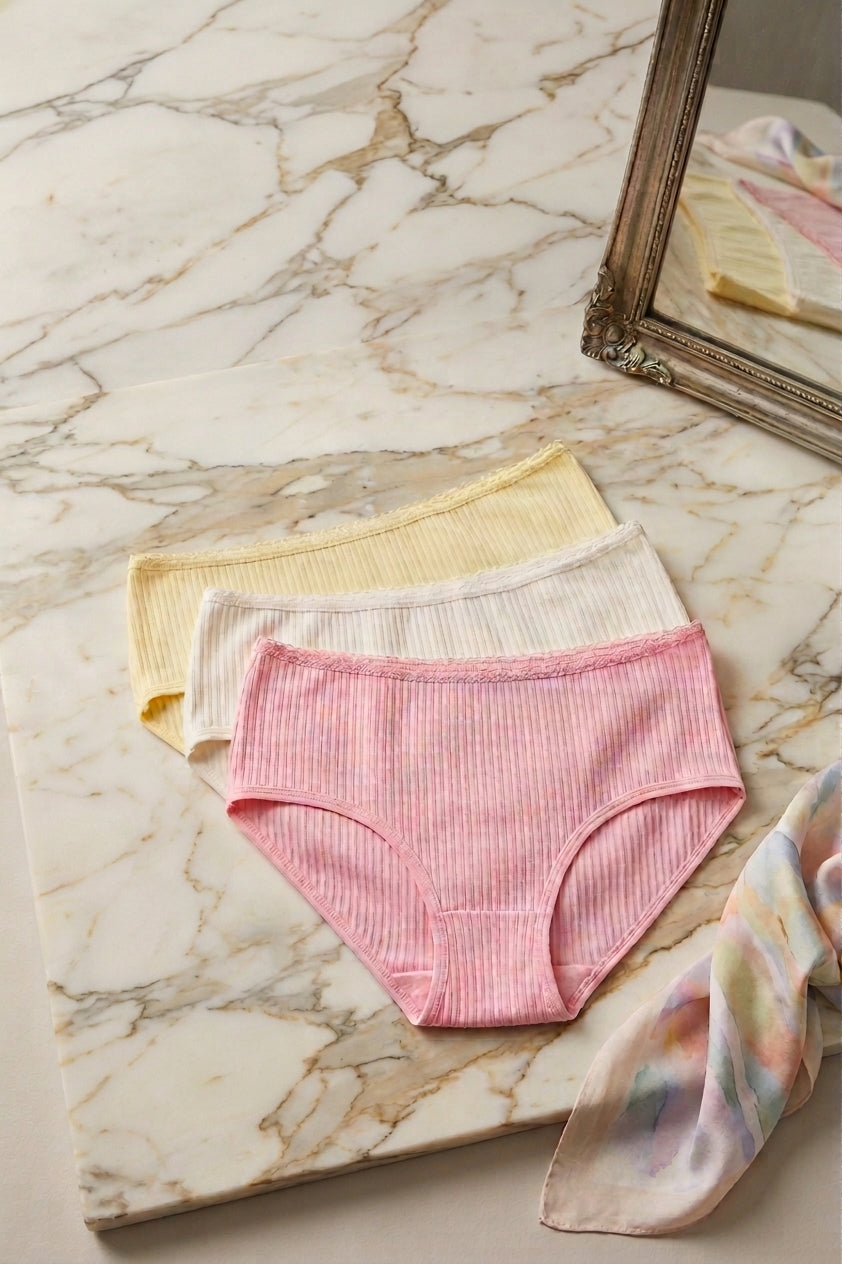 Pack of 3 Colored Full Brief Panties