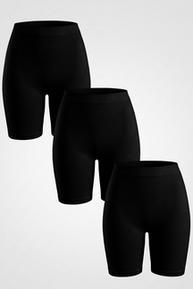 Microfiber Mid-Thigh Shorts (Pack of 3)