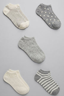 Patterned Ankle Socks - 5 Pairs