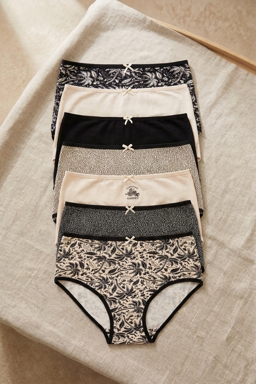 Pack of 7 Colored Full Brief Panties
