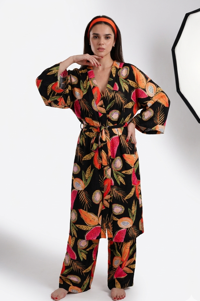 Tropical Print Pyjama Set