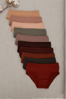 Pack of 10 Colored Brief Panties