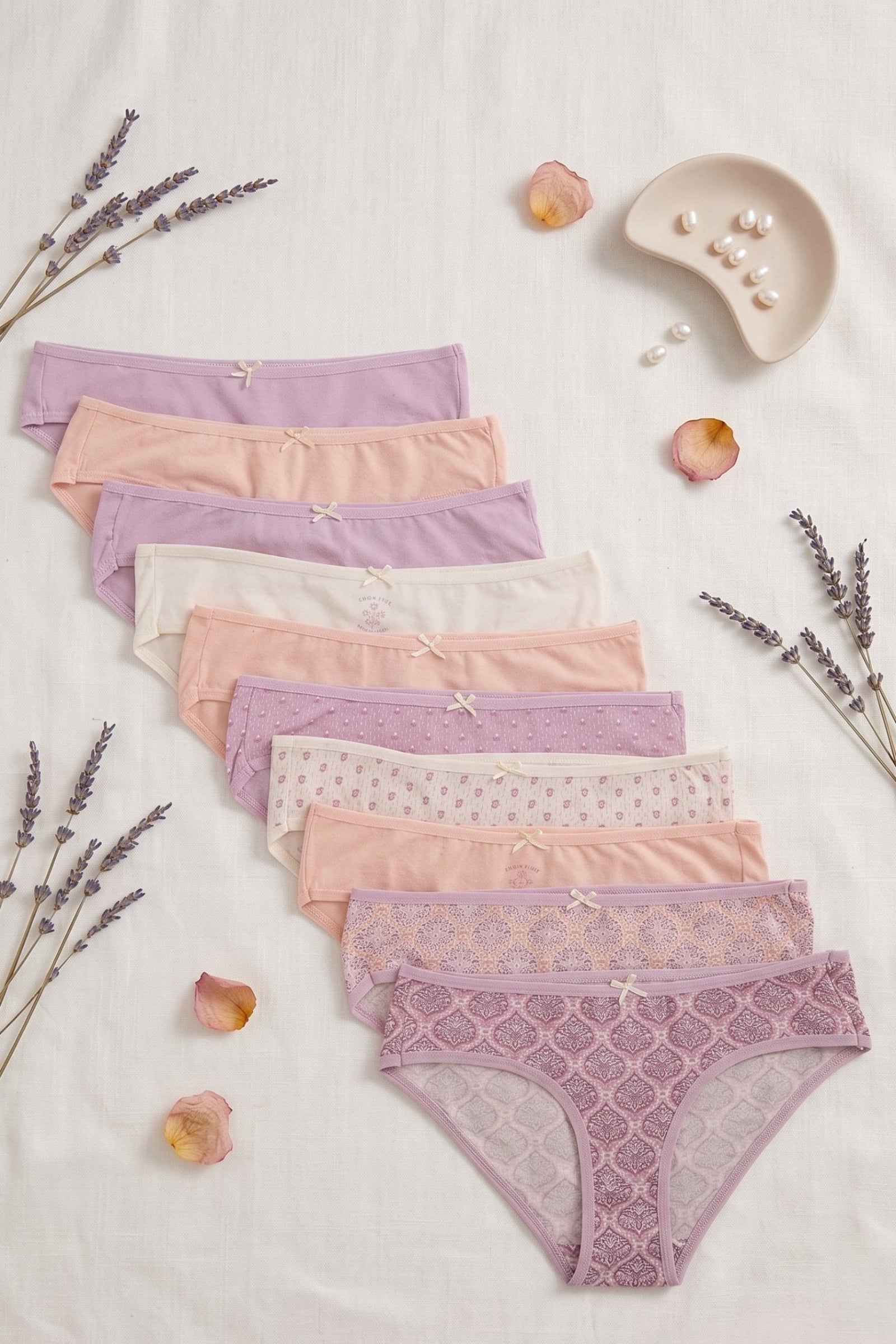 Pack of 10 Colored Bikini Panties