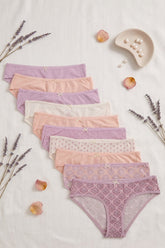 Pack of 10 Colored Bikini Panties