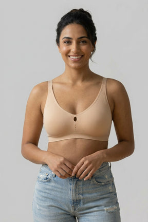 Laser Cut Ribbed Bra