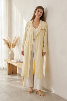 Coat-Style Belted Cardigan