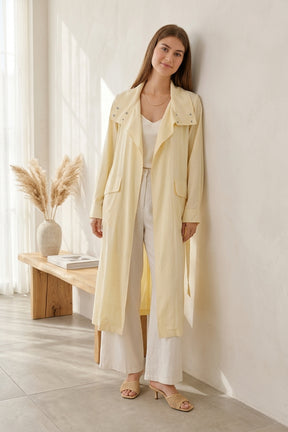 Coat-Style Belted Cardigan