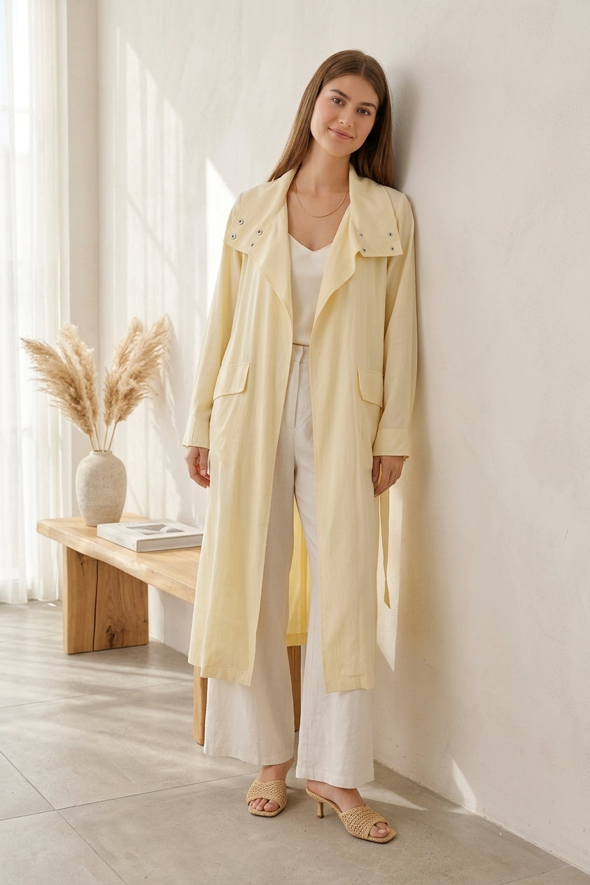 Coat-Style Belted Cardigan