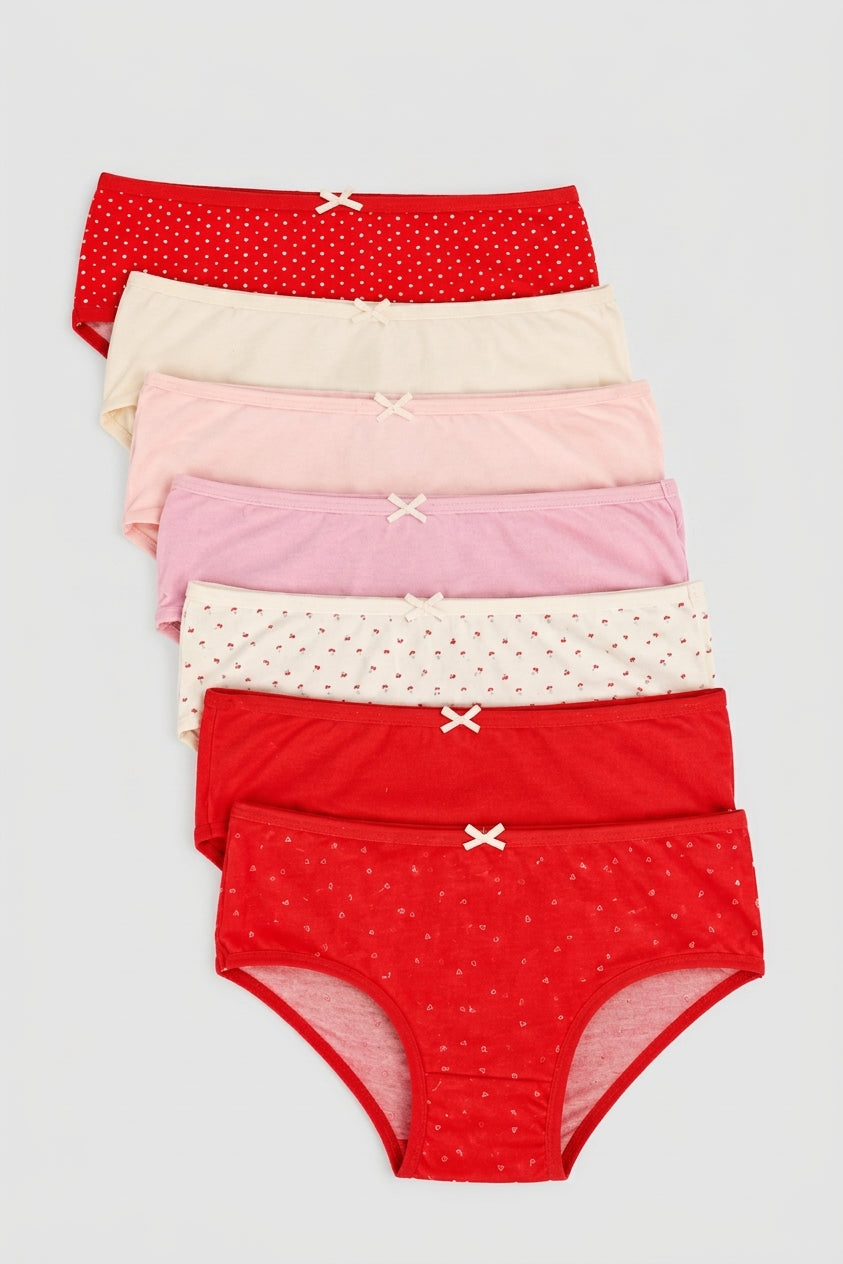 Pack of 7 Colored Brief Panties
