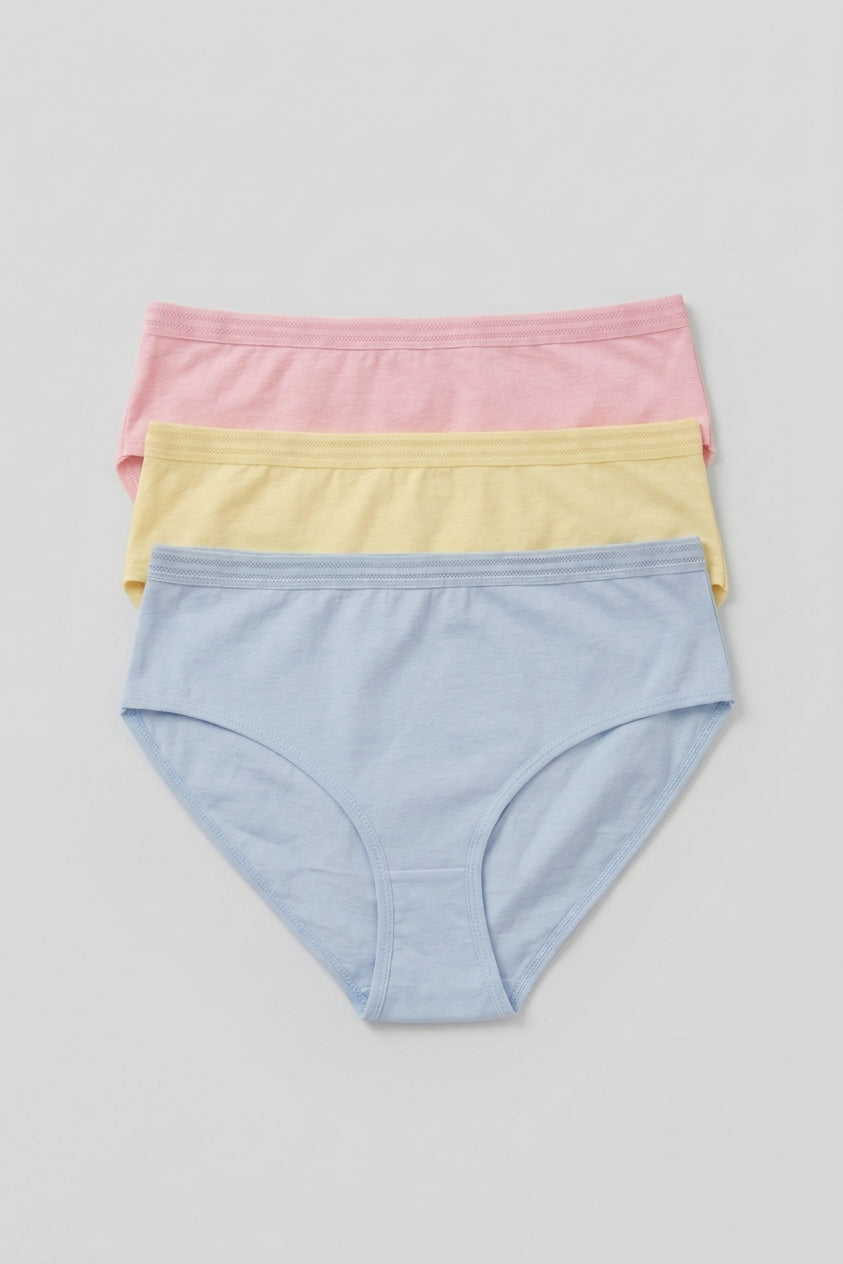 Pack of 3 Colored Full Brief Panties