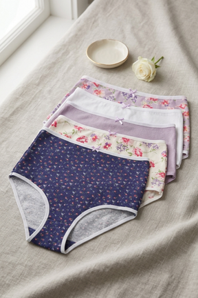 Pack of 5 Colored Full Brief Panties
