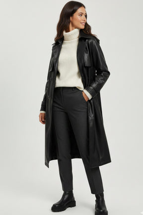 Leather Trench Coat