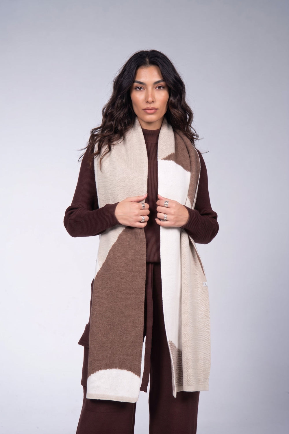 Geometric Knit Scarf