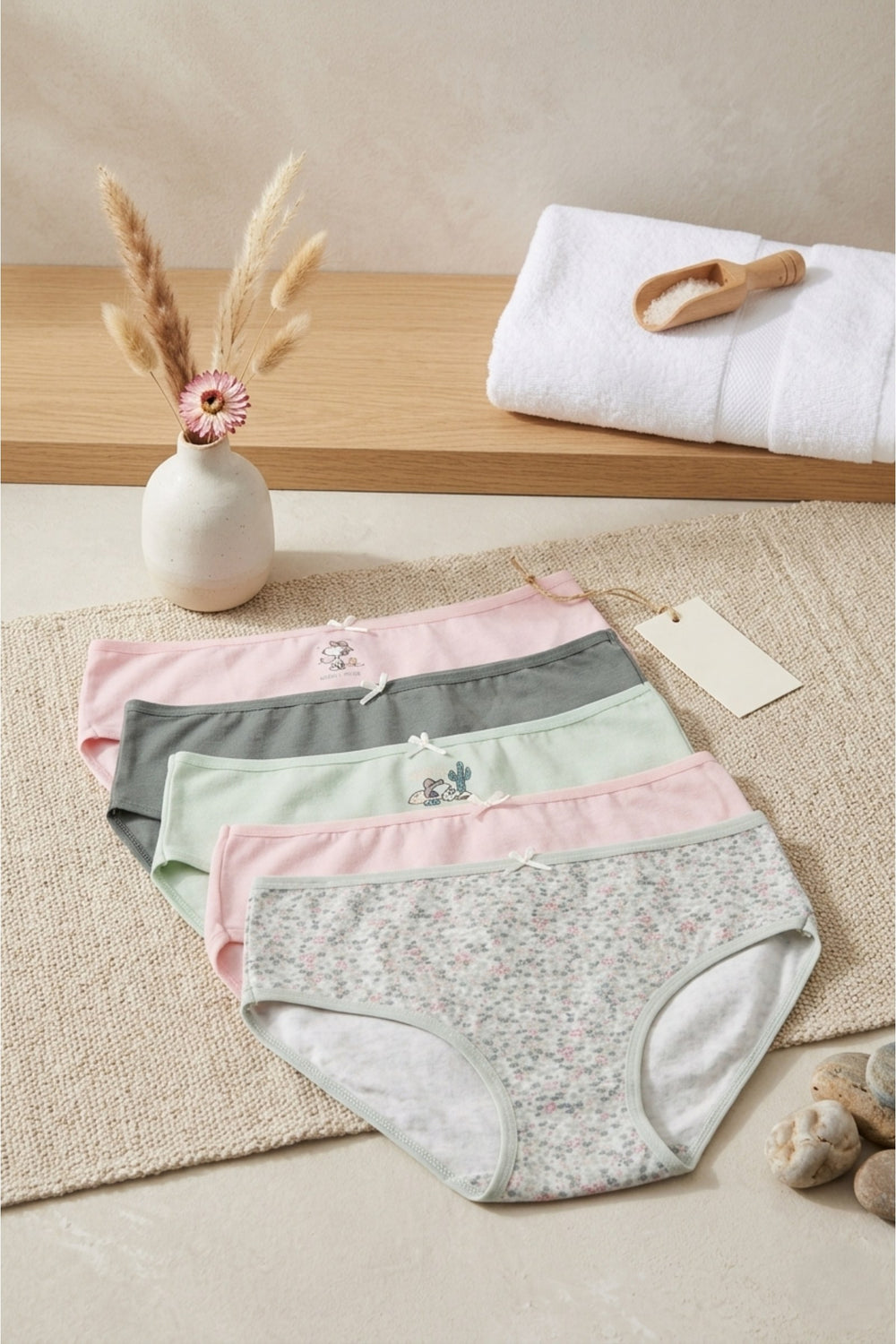 Pack of 5 Girly Brief Panties