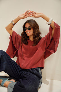 Dolman-Sleeve Blouse