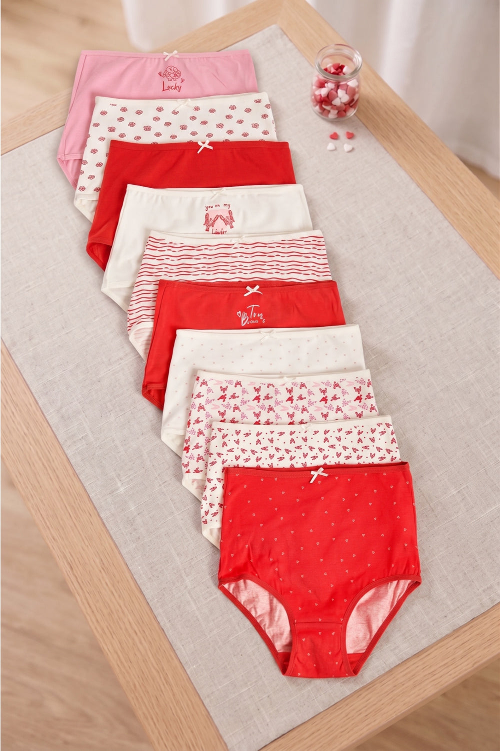 Pack of 10 Colored Full Brief Panties