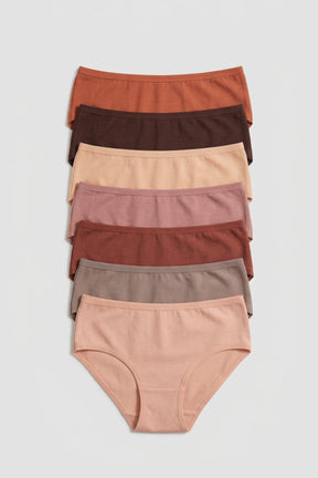 Pack of 7 Colored Brief Panties
