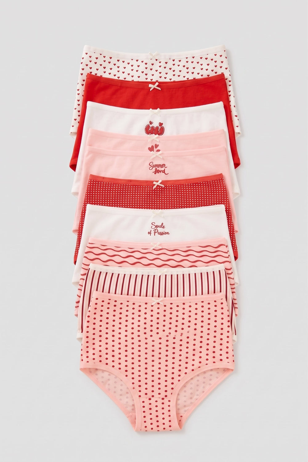 Pack of 10 Colored Full Brief Panties