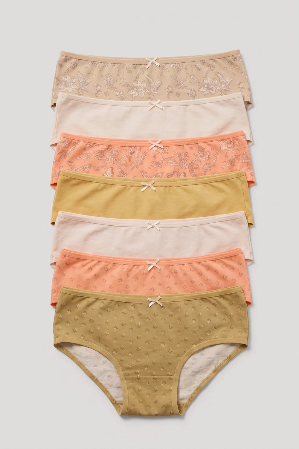 Pack of 7 Colored Brief Panties