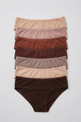 Pack of 7 Colored Bikini Panties