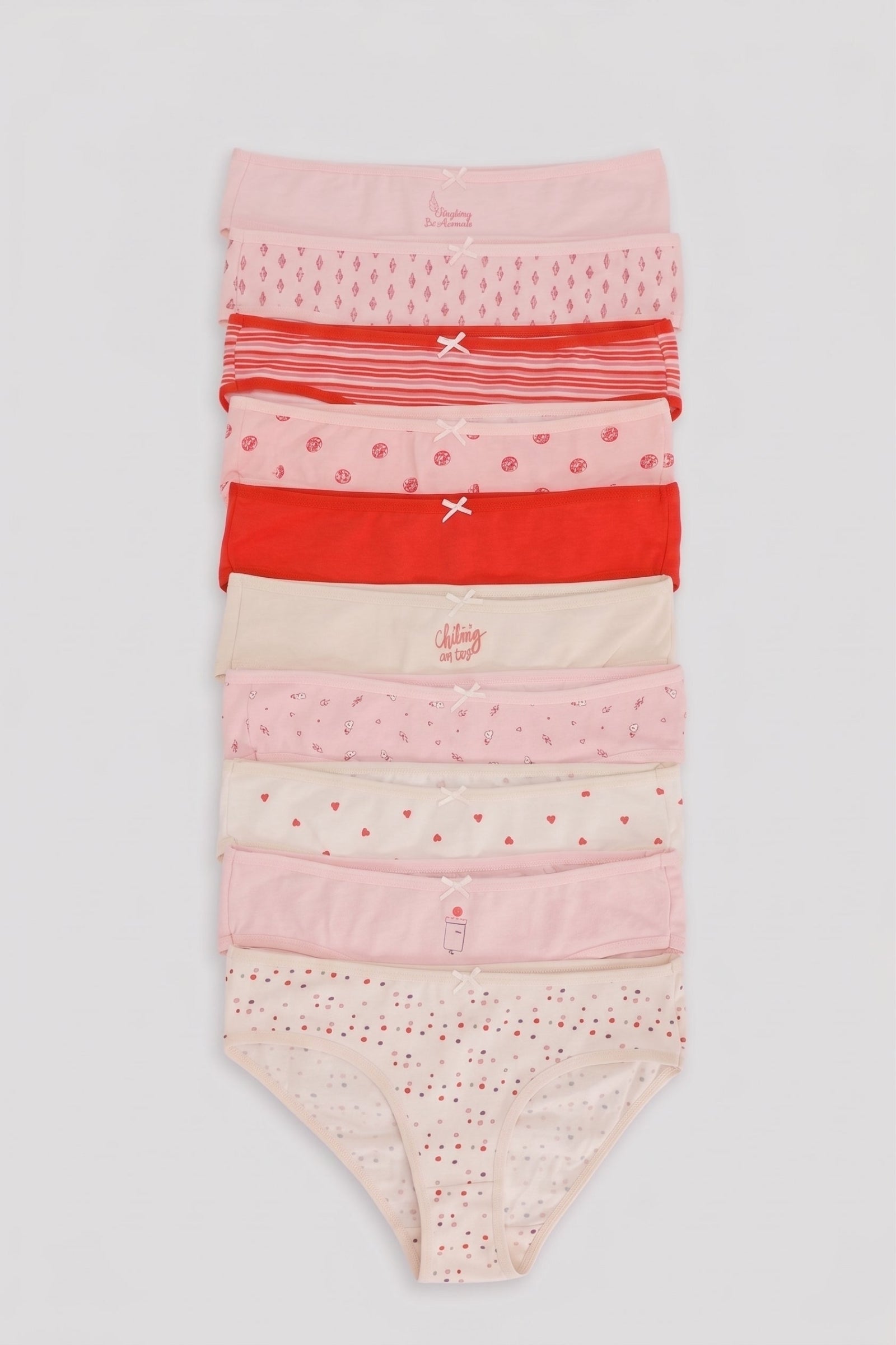 Pack of 10 Colored Bikini Panties