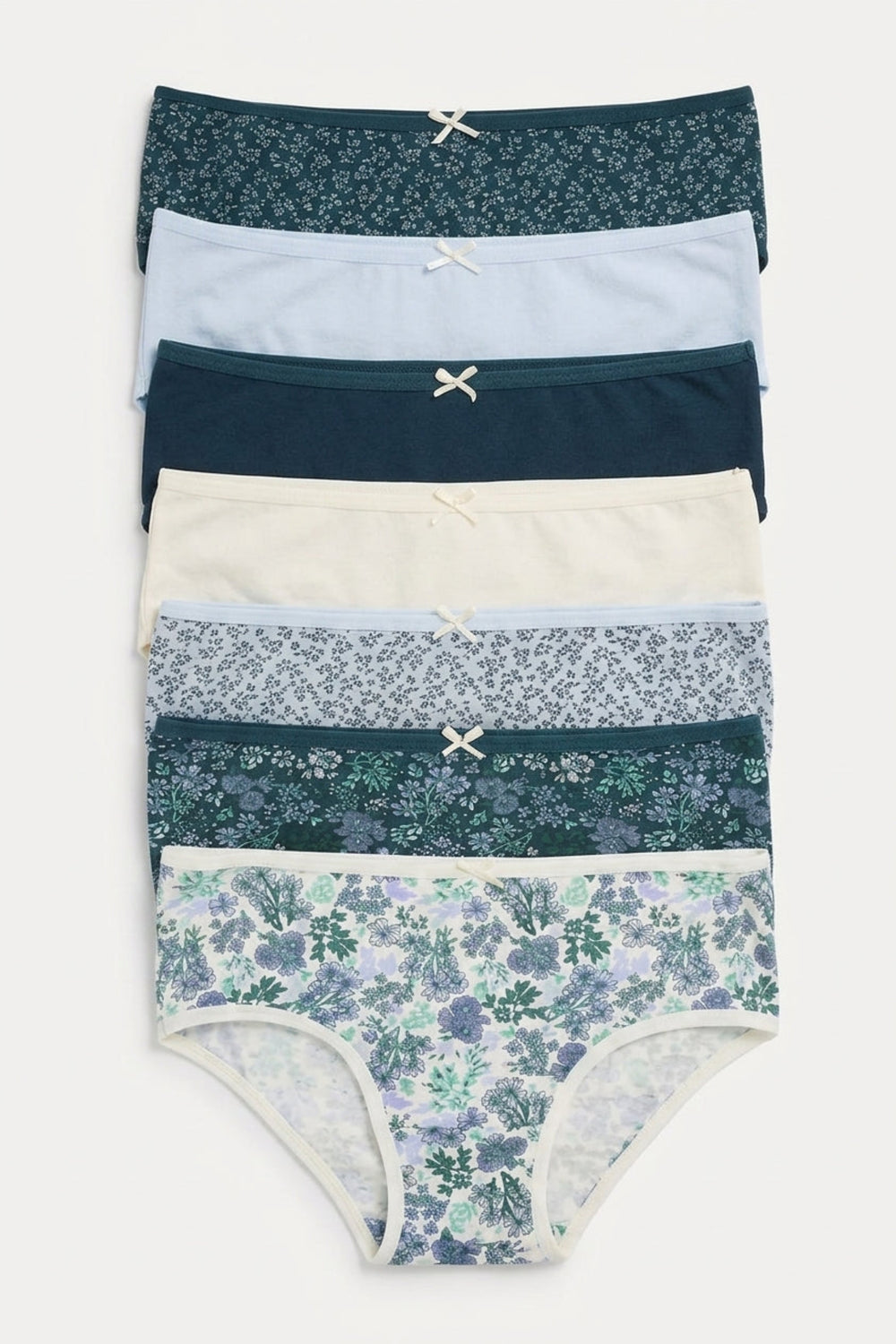 Pack of 7 Colored Brief Panties
