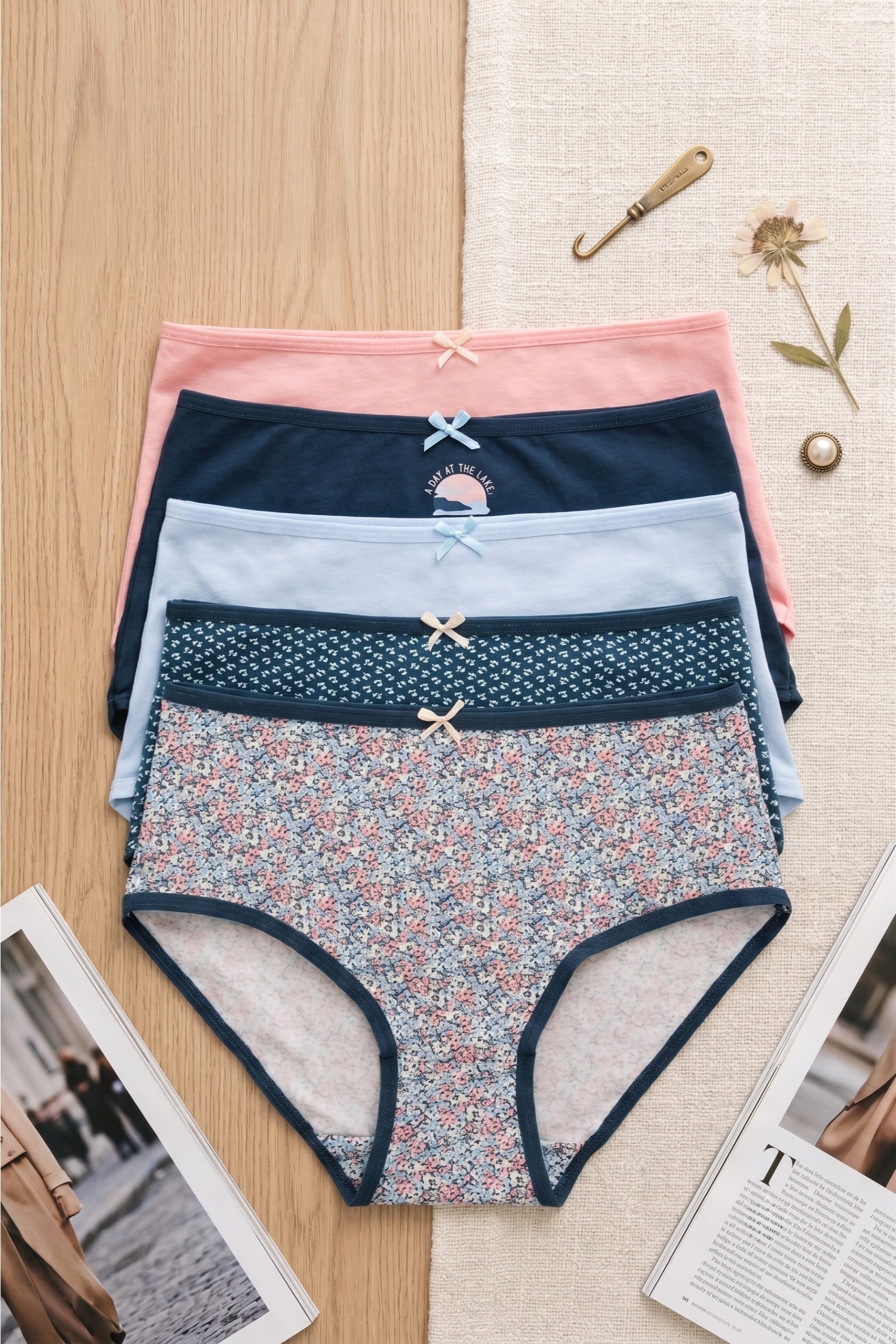 Pack of 5 Colored Full Brief Panties