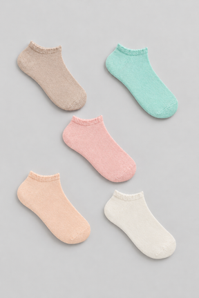 Multicolor Ankle Socks - 5 Pairs