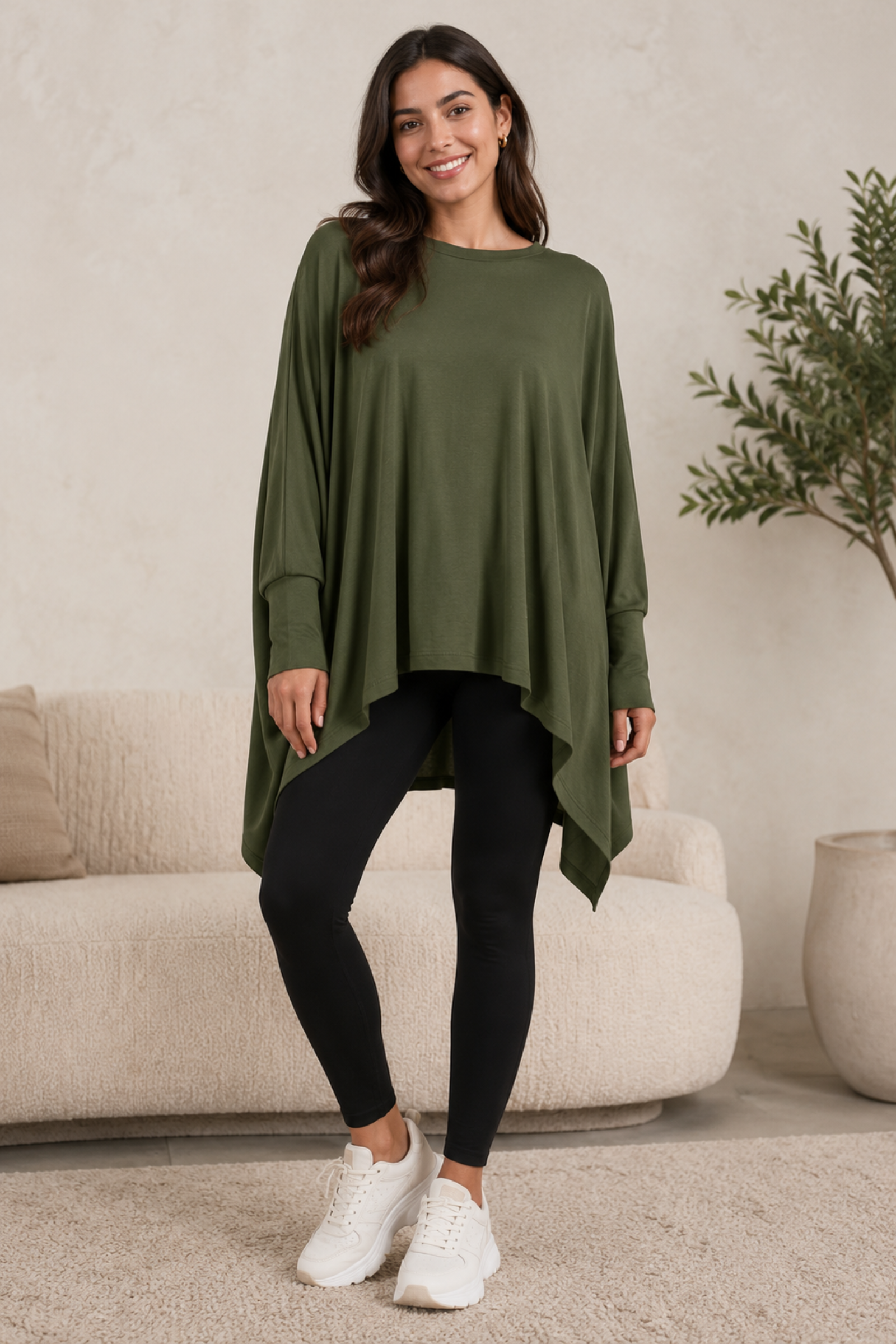 Flowy Asymmetric Poncho