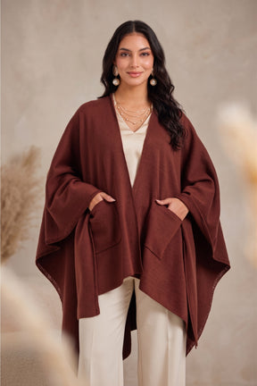 Fringed Open-Front Poncho