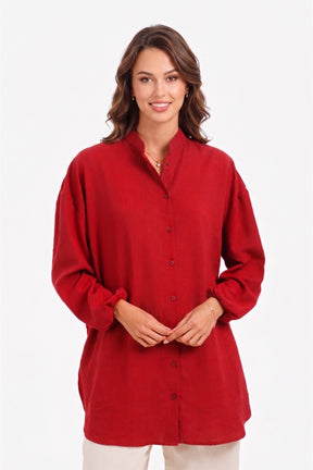 Mandarin Collar Tunic Shirt