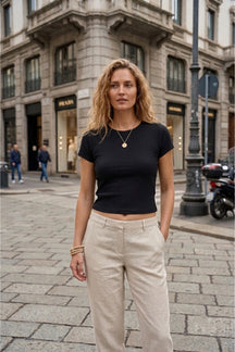 Ribbed Cropped Top