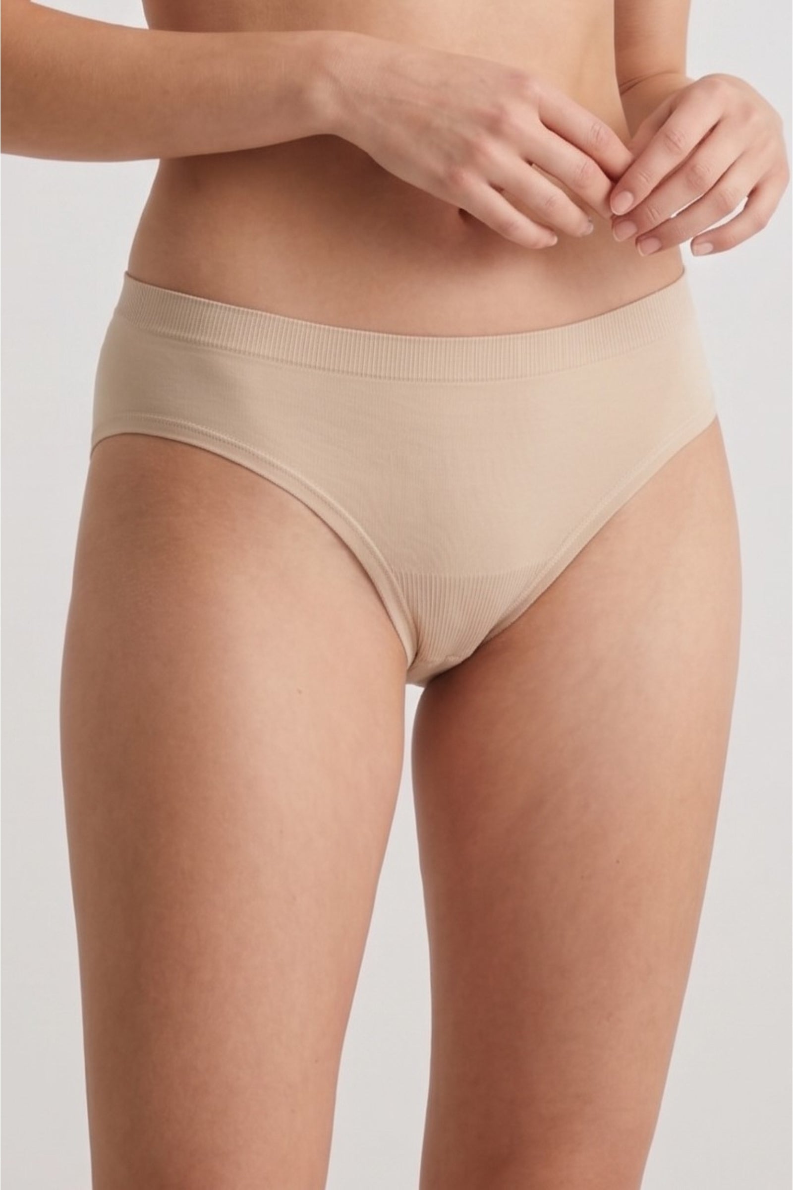 Ribbed-Trim Brief Panty