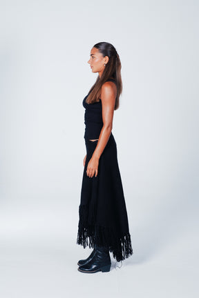 Fringed Trim Poncho