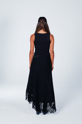 Fringed Trim Poncho