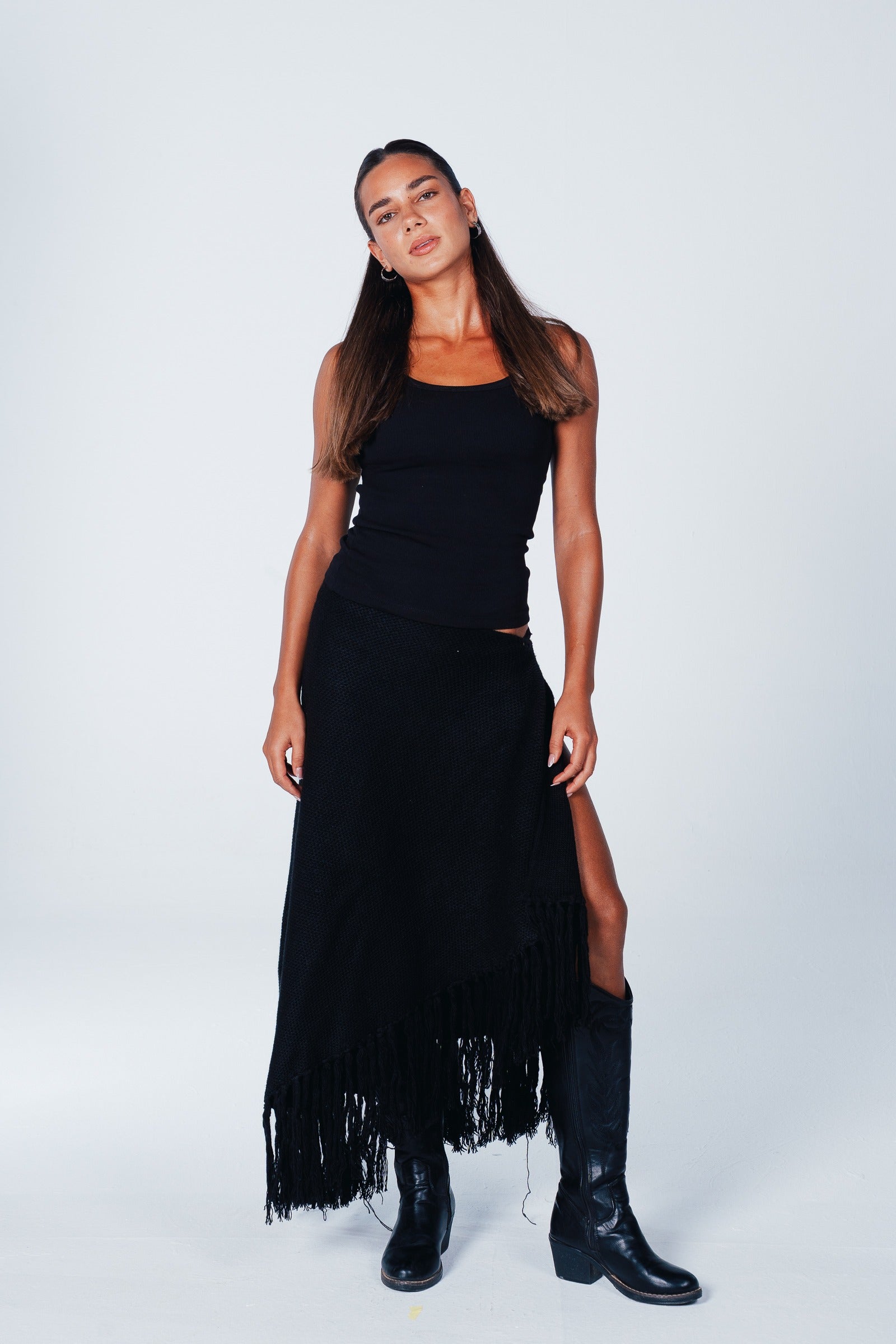 Fringed Trim Poncho