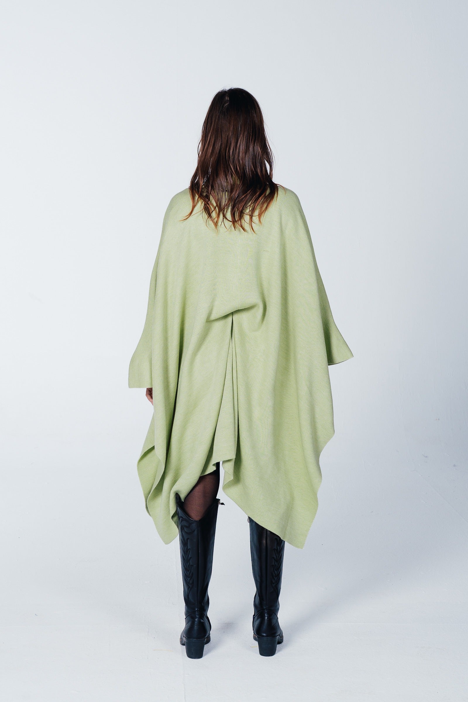 Self-Tie Knit Poncho