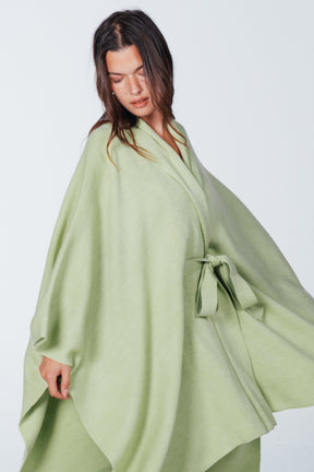 Self-Tie Knit Poncho