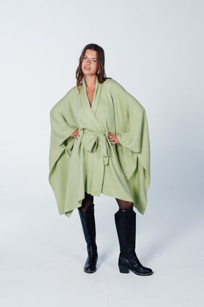Self-Tie Knit Poncho