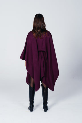 Self-Tie Knit Poncho
