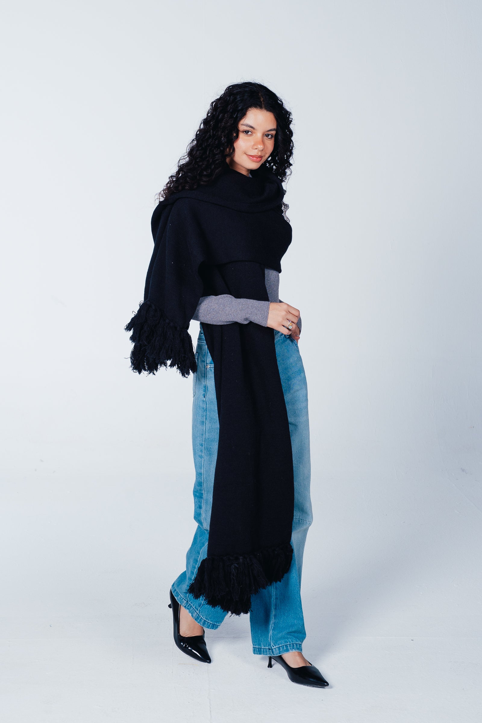 Fringed Rectangular Scarf