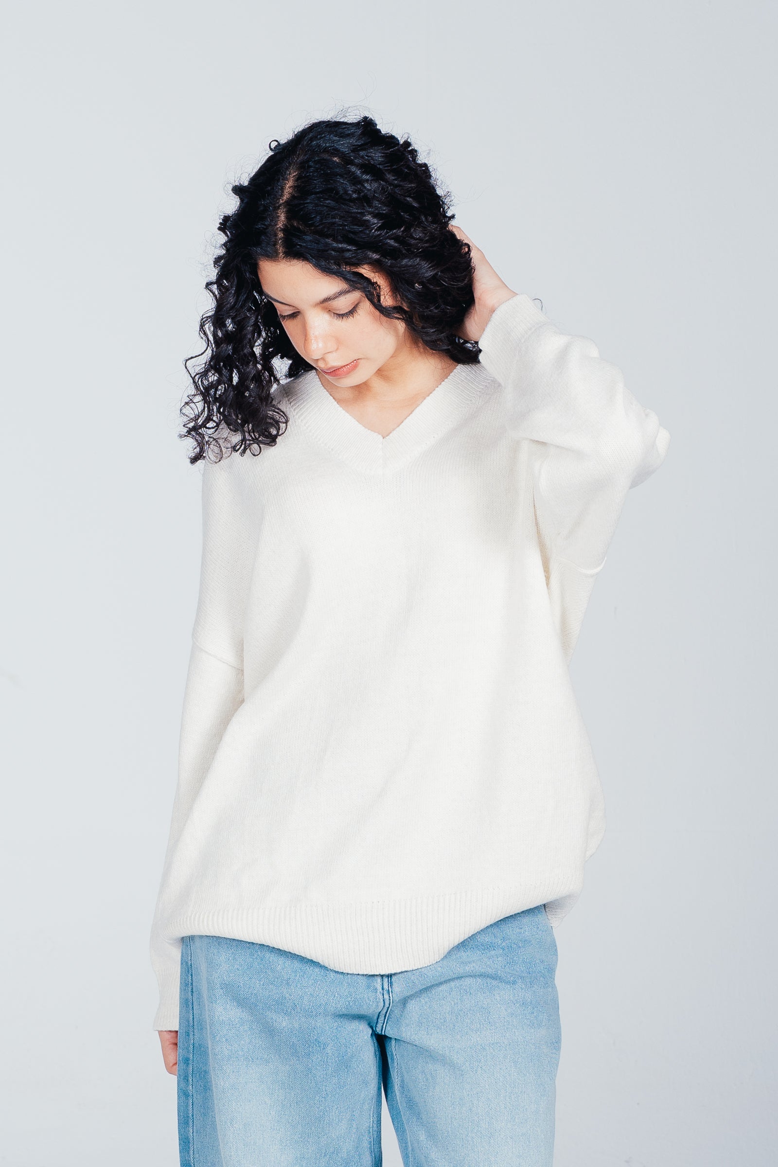 Ribbed-Trim Knit Pullover