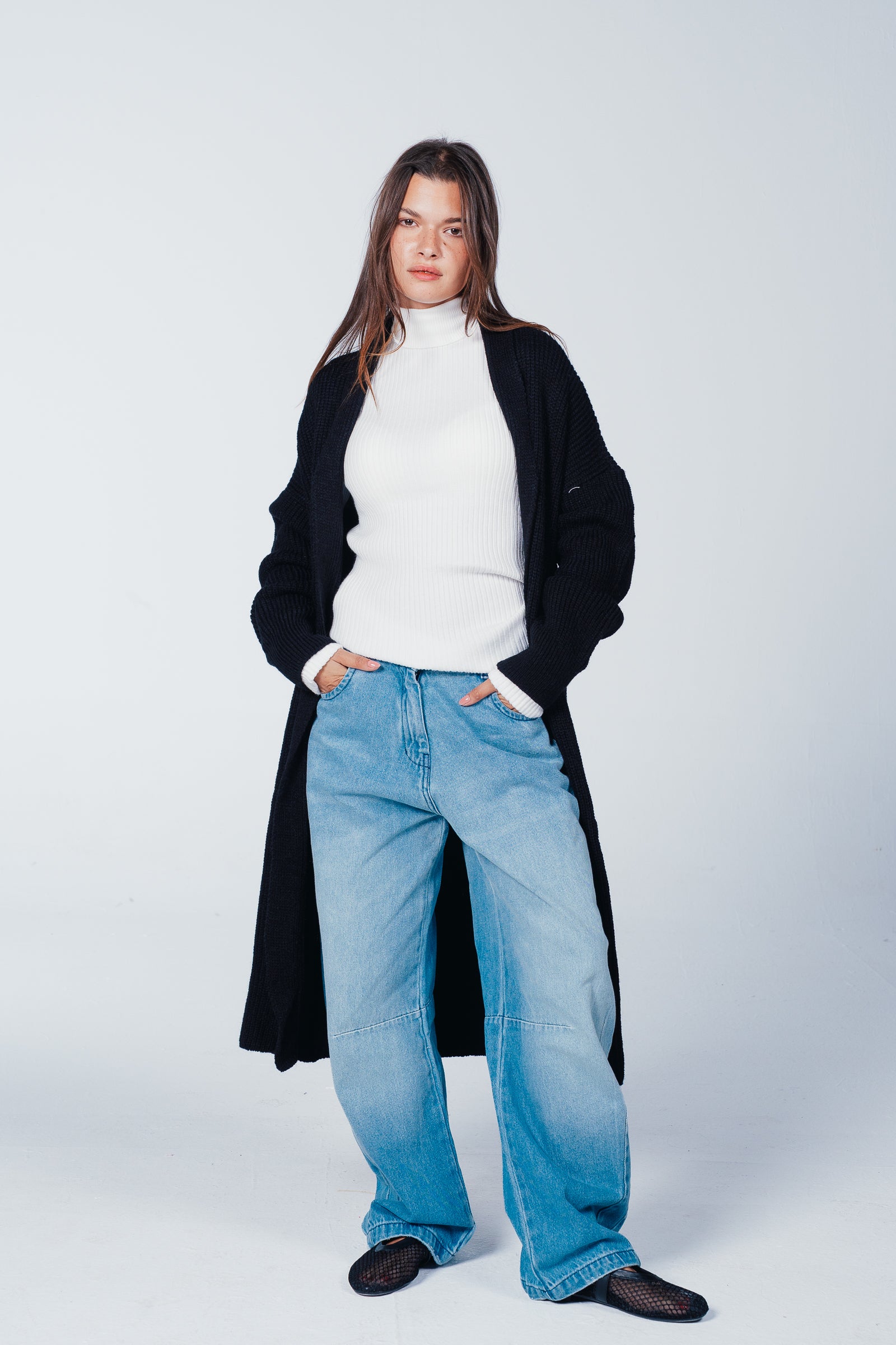 Ribbed Shawl Collar Cardigan